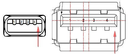 A型USB插座及插头图